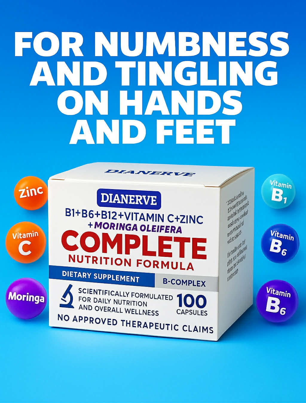 Dianerve B-Complex with Vit. C + Zinc + Moringa